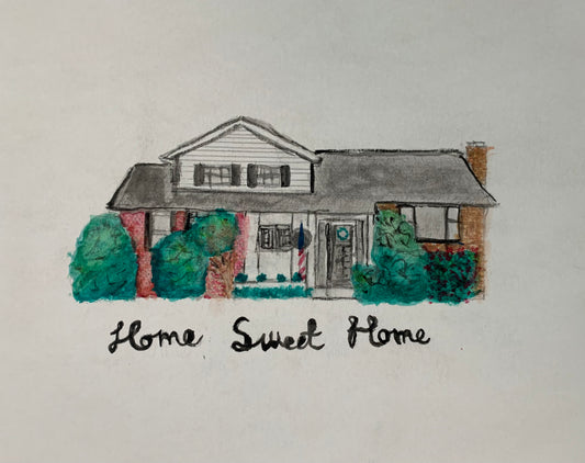 Custom watercolor Home paintings